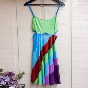 🎃Amazon Multicolor Strappy Mini Dress